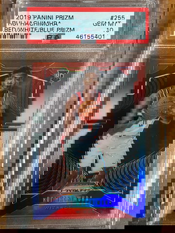 2019 Rui Hachimura Prizm Red/White/Blue (PSA 10)