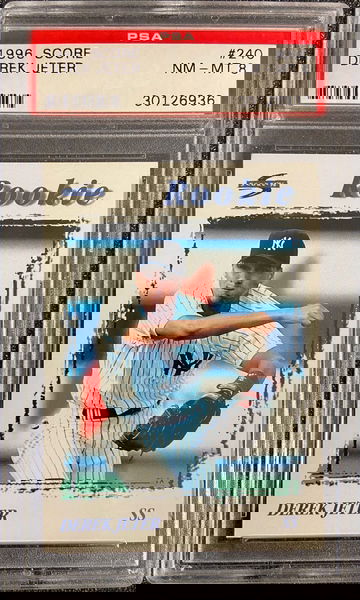 1996 SCORE #240 DEREK JETER PSA 8 ROOKIE CARD