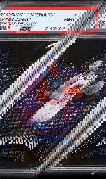 2019 Panini Contenders Superstar Die-Cuts Stephen Curry #3 PSA 9