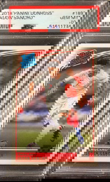 2018 Panini Donruss Jadon Sancho Rated Rookie RC PSA 10