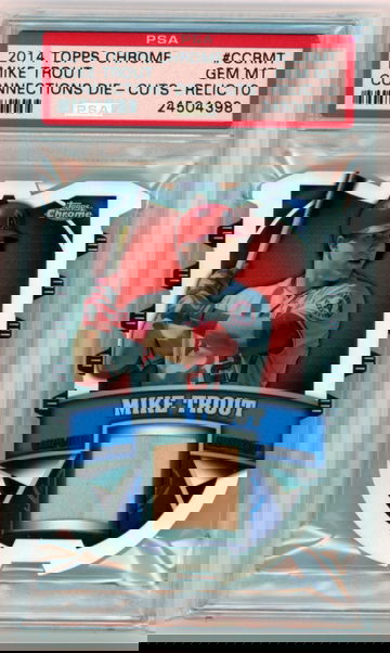 2014 Topps Chrome #CCRMT Mike Trout Connections Die-Cuts-Relic PSA 10 GEM MINT!