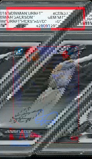 2018 Bowman Chrome Jeremiah Jackson Auto PSA 10