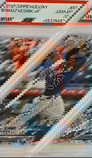 RONALD ACUNA Jr. 2018 Topps Holiday Walmart Exclusive! Sp Rc! PSA 10! LOW POP!