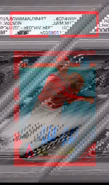 Will Wilson 2019 Bowman Red Wave Refractor Auto