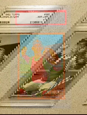 1962 Topps #561 Gene Oliver PSA 8 NM-MT SP CARDINALS