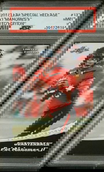 2017 Leaf Special Release Limited Edition Pat Mahomes II #13 PSA 9