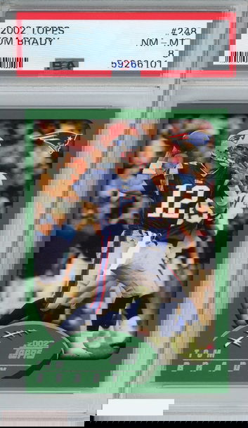 2002 TOPPS TOM BRADY #248 NEW ENGLAND PATRIOTS PSA 8 NM-MT