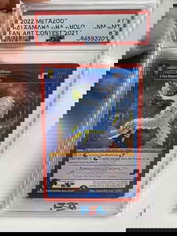 🔥🧨 2022 Metazoo Fan Art 2021 ALTAMAH-HA 1/20 Full Holo 1st Edition PSA 8 🎨🖼