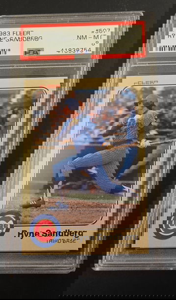1983 Fleer #507 Ryne Sandberg PSA 8