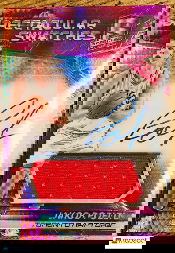 2016 Spectra JAKOB POELTL Spectacular Swatches PINK SP On-Card AUTO /49 🔥