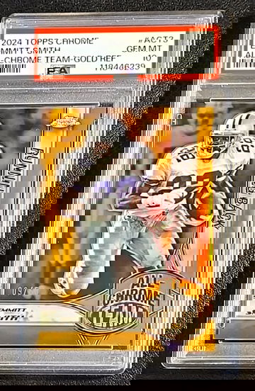 2024 Topps Chrome  All-Chrome Team  Emmitt Smith  Gold Refractor  /50  PSA 10  POP 1