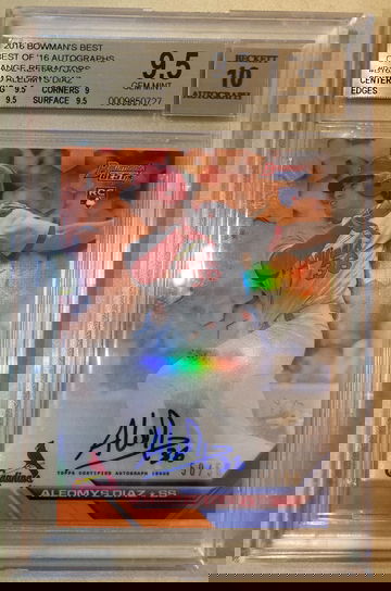 2016 Bowman Best Aledmys Diaz Orange Refractor RC AUTO #/50 BGS 9.5/10