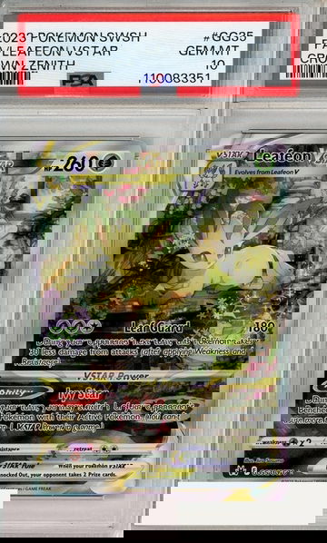 2023 POKEMON SWSH CROWN ZENITH FA LEAFEON VSTAR #GG35 PSA 10