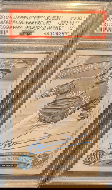 2019 Topps Gypsy Queen Vladimir Guerrero Jr. B&W Rookie Autograph /50 PSA 10