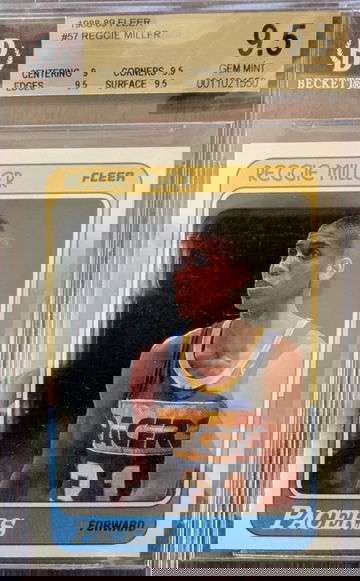 1988 Fleer Reggie Miller HoF RC BGS 9.5 Low Pop!