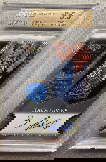 ZACH LAVINE 2014 SELECT RPA ROOKIE #/199 BGS 9.5 AUTO 10