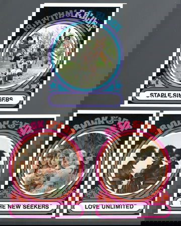 1972 HItmakers Rock & Pop Non Sport Card Lot 3 Each 8, 10, 36 Look NM/MT