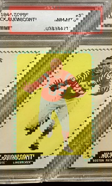 1964 Topps NICK BUONICONTI PSA 8 POP 74 ONLY 6 HIGHER HOF
