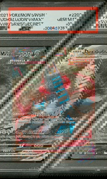 2021 Pokemon Sword and Shield Evolving Skies Secret Duraludon Vmax #220 PSA 10