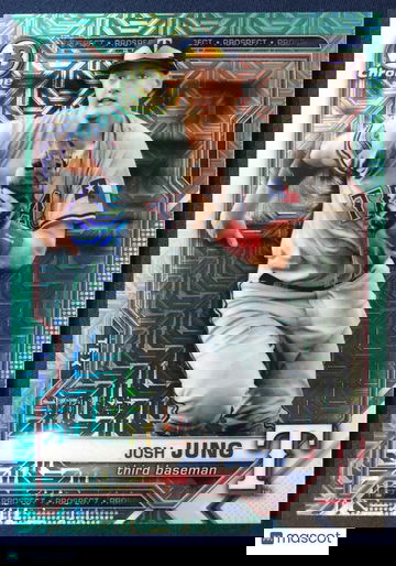 JOSH JUNG 2021 Bowman Chrome BCP-38 AQUA MOJO REFRACTOR #188/225 Texas Rangers