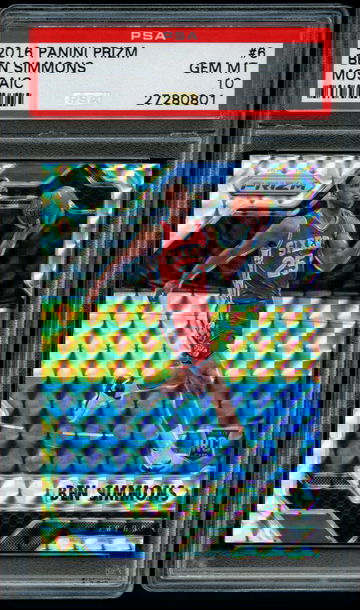 2016-17 Panini Prizm Ben Simmons Mosaic Rookie PSA 10 Gem Mint RC 