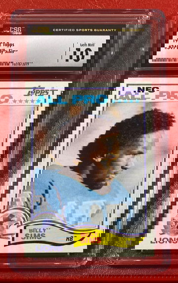 1982 Topps Billy Sims #349 CSG 10 Detroit Lions