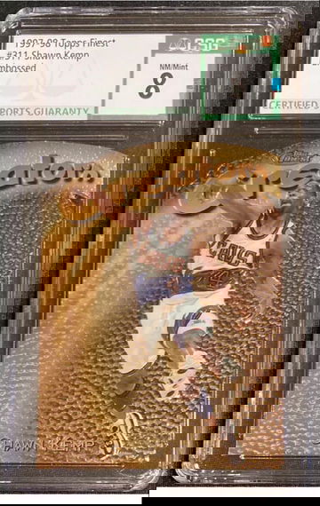 1997-98 Topps Finest RARE Embossed Die-Cut Shawn Kemp#311 CSG-8 NM/Mint