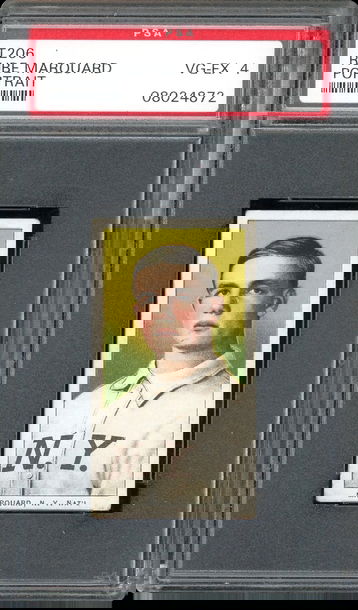 1909-11 T206 Rube Marquard Portrait HOF New York Giants PSA 4 VG-EX