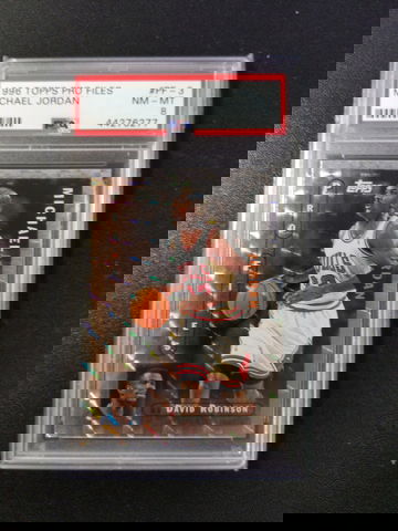 1996 Topps Pro Files # PF 3 Michael Jordan PSA 8