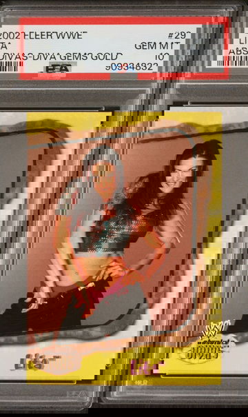 2002 Fleer WWE WWF Absolute Divas Gems Gold Lita #29 PSA 10 POP 1