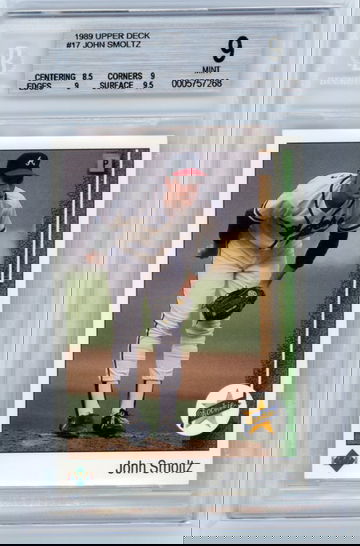 1989 Upper Deck #17 John Smoltz BGS 9 MINT!