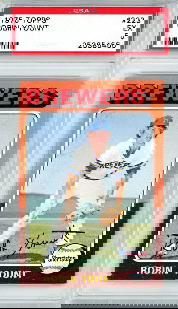 1975 TOPPS ROBIN YOUNT PSA 5