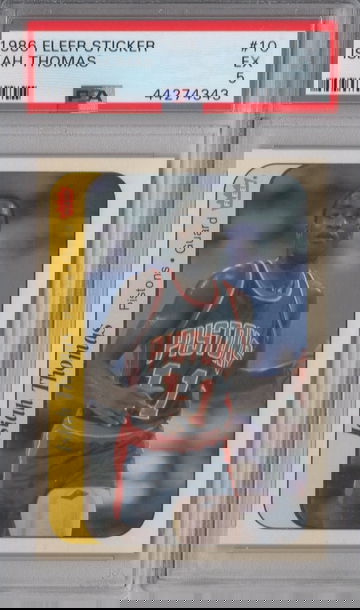 1986 Fleer Isah Thomas Sticker PSA 5