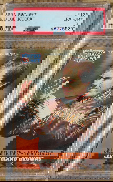 1991 Pro Set Bill Belichick PSA 6