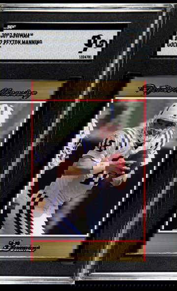 2007 Bowman Gold Peton Manning Colts #12 SGC 9 Mint