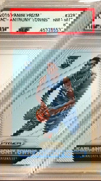 Karl Anthony Towns 2015 Panini Prizm PSA 8