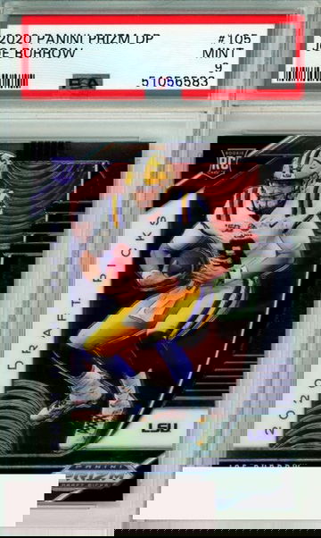 2020 PANINI PRIZM DRAFT PICKS JOE BURROW #105 ROOKIE BENGALS PSA MINT 9