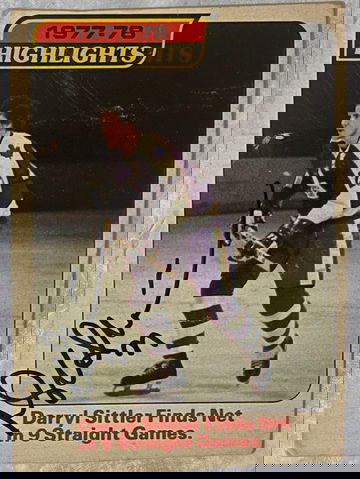 1978-79 O-Pee-Chee Darryl Sittler #4 Signed Highlights Auto - Toronto Maple Leafs Hall of Fame - HOF Legend