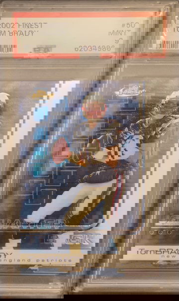 2002 Finest Tom Brady PSA 9