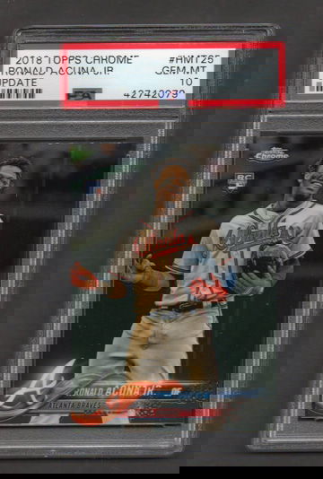 2018 Topps Chrome Update #25 Ronald Acuna Jr PSA 10 RC Rookie