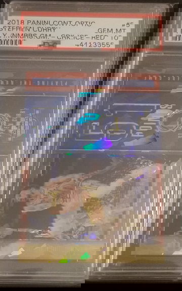 2018 Panini Contenders Optic Stephen Curry Cracked Ice Red PSA 10