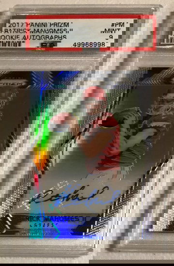2017 Panini Prizm Patrick Mahomes Rookie Silver Auto PSA 9 #RA-PM 