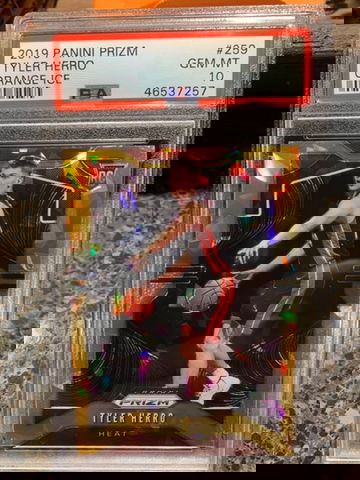 Psa 10 Tyler Herro 2019 Panini Prizm Orange ice 