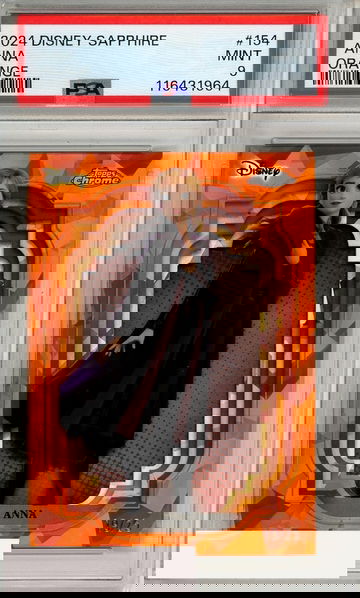 2024 TOPPS CHROME DISNEY SAPPHIRE EDITION ANNA #154 ORANGE PSA 9 MINT