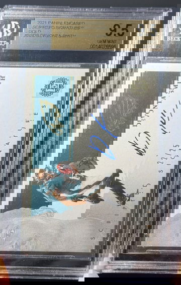 2021 Encased Devonta Smith Rookie Auto Scripted Signatures Gold /25 BGS 9.5
