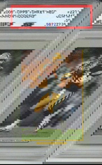 2005 TOPPS TURKEY RED #221 AARON RODGERS ROOKIE RC CARD GREEN BAY PACKERS PSA 10