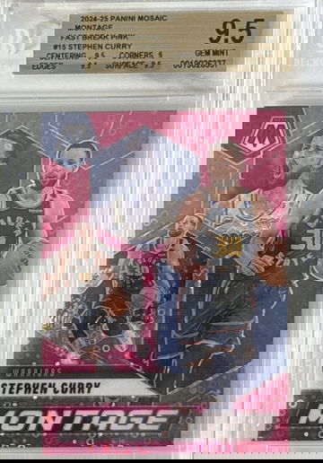 2024 Panini Mosaic Montage Fast Break Pink Stephen Curry BGS 9.5