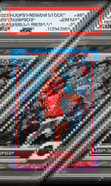 2023 Hoops Premium Stock Amen Thompson Nebula Prizm 1/1 RC PSA 10