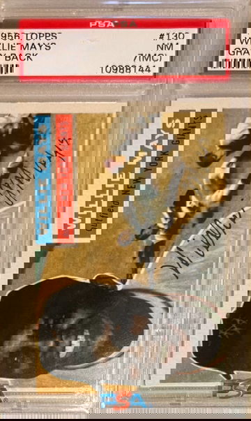 1956 Topps #130 Willie Mays PSA 7 (MC) 