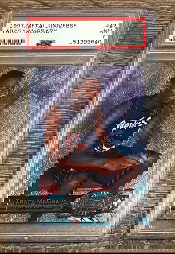 TRACY McGRADY 1997-98 Skybox Metal Universe #42 RC PSA 7 NM